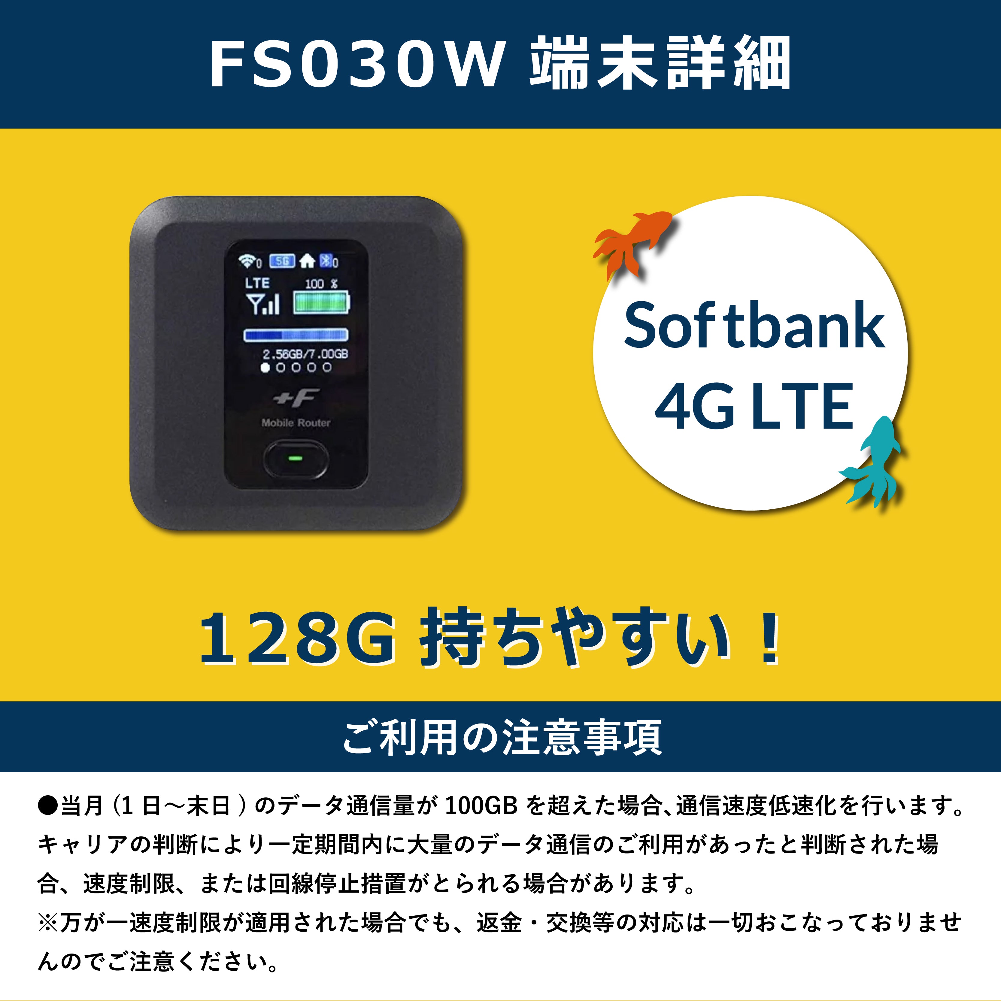【延長】FS030W 100GB/月 Wi-Fiレンタル